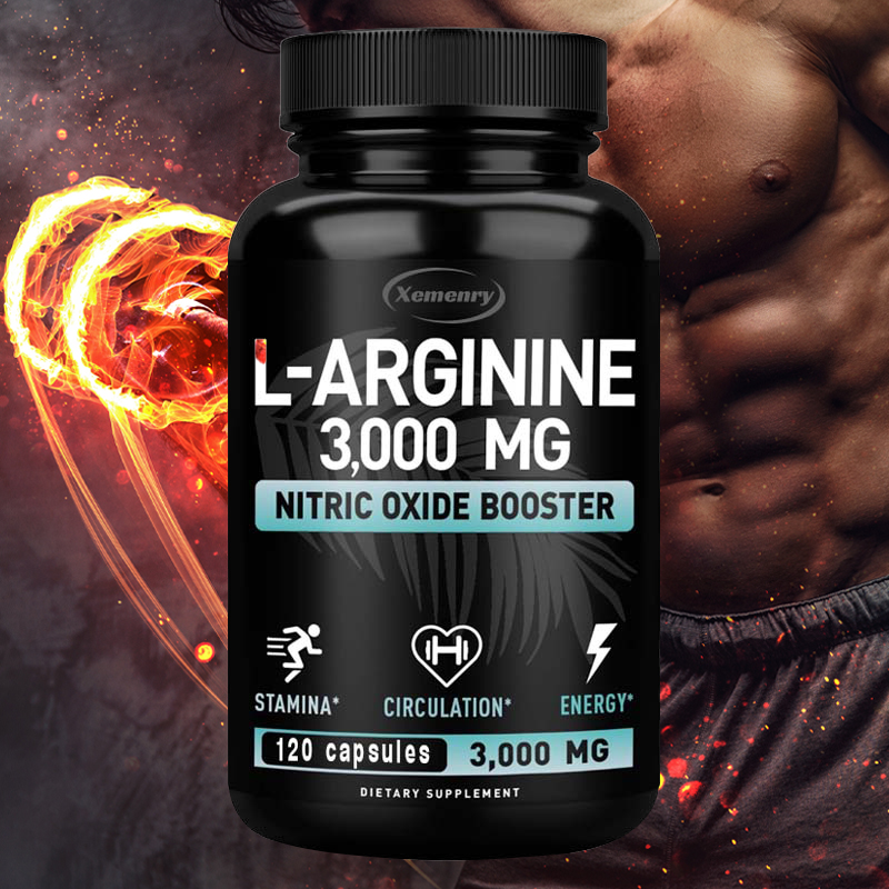 Pre Workout Supplement - L-Arginina 3000mg - para soporte de