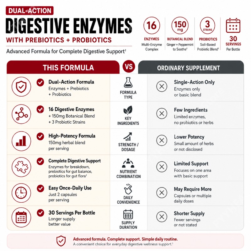 Enzimas Digestivas con Prebiót - Digestive Enzyme Blend reseña y precio