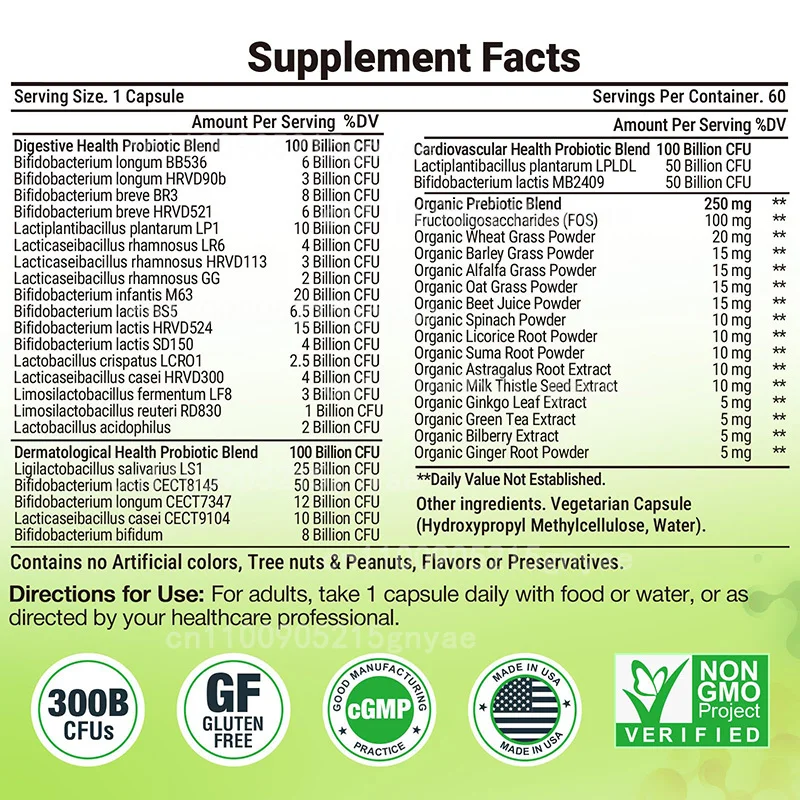 Probióticos femeninos 100 mil  - Digestive Enzyme Blend reseña y precio