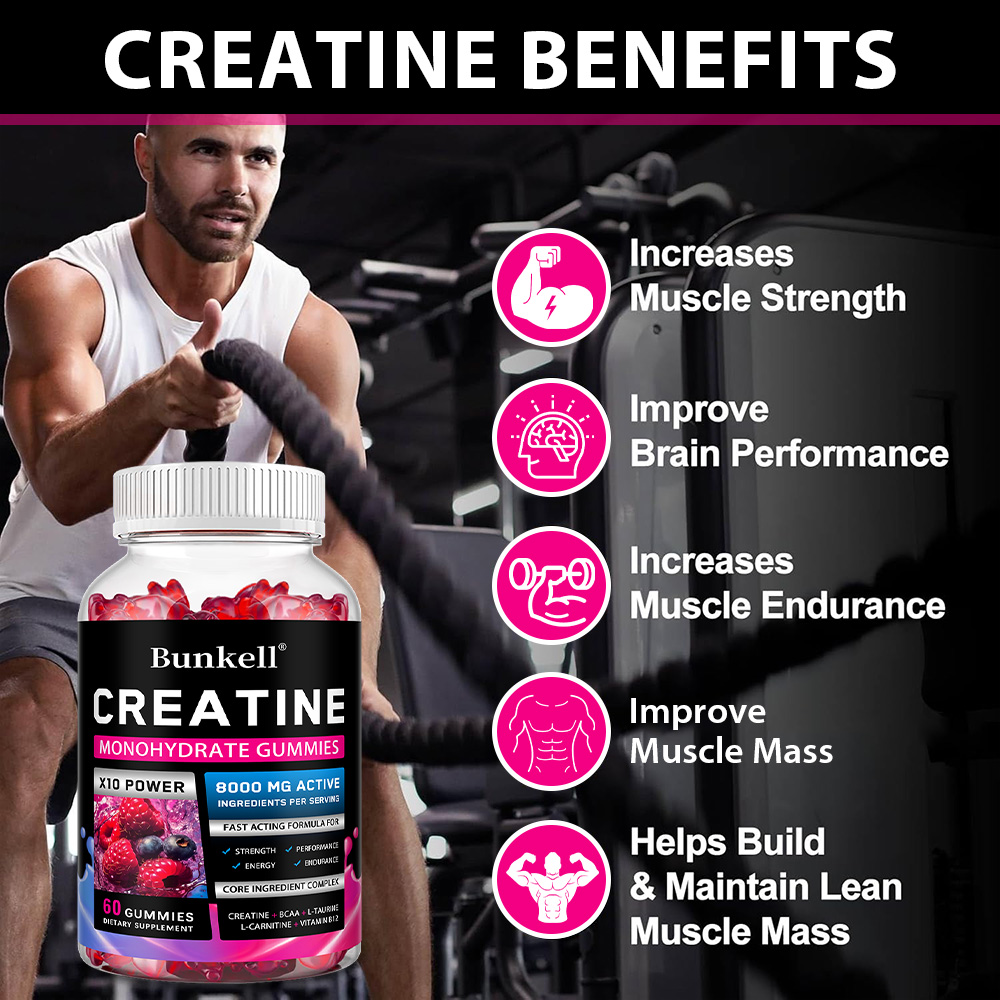 Gomitas monohidratadas de crea - Pre Workout Supplement reseña y precio