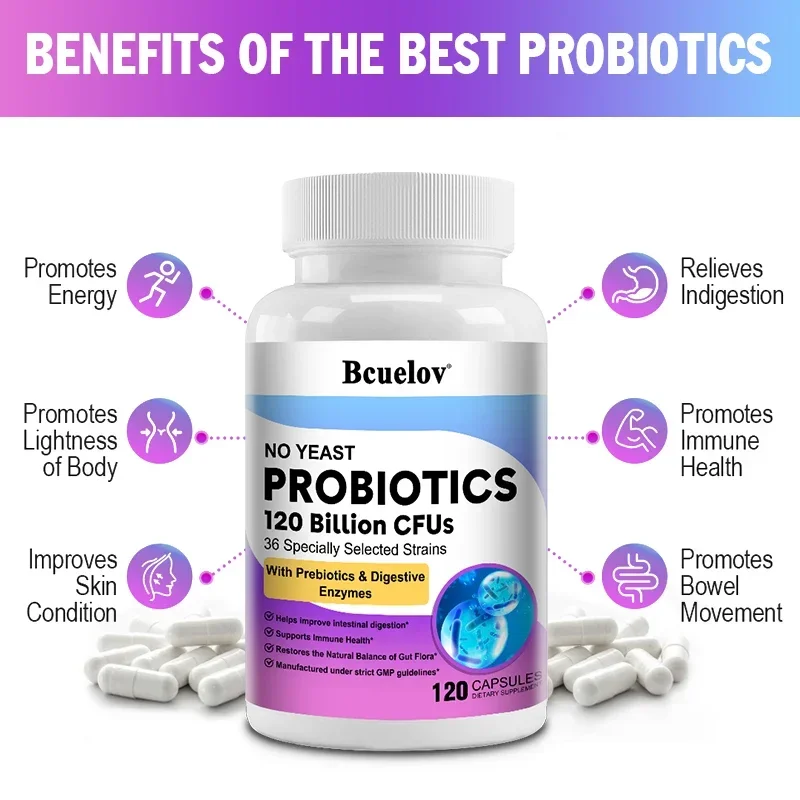 Probióticos 120 Billion CFU 36 - Digestive Enzyme Blend reseña y precio