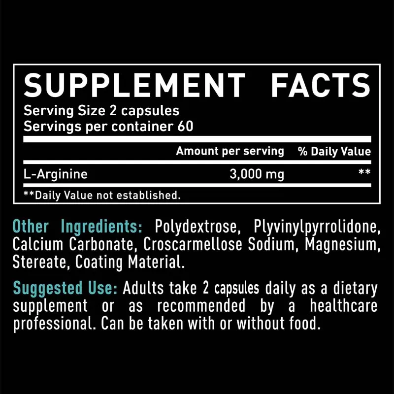L-Arginina 3000mg - para sopor - Pre Workout Supplement reseña y precio